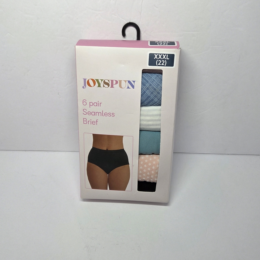 Joyspun Seamless Brief Panties‎ 6 Pack XXXL (22) Multicolor Women's Plus